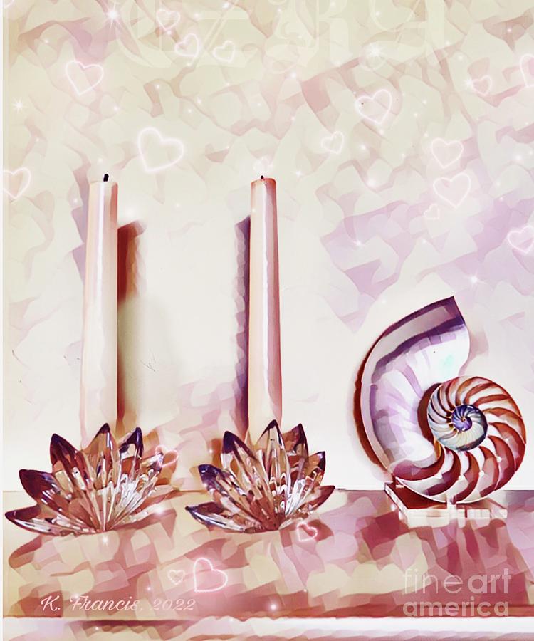 Nautilus And Candles Digital Art