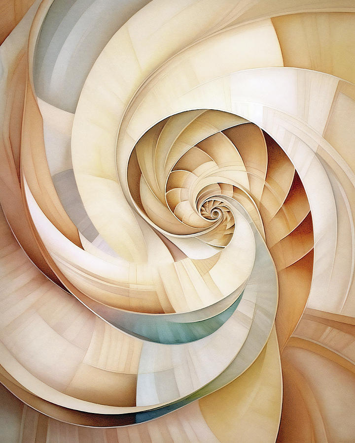 Abstract Digital Art - Nautilus by Jacky Gerritsen