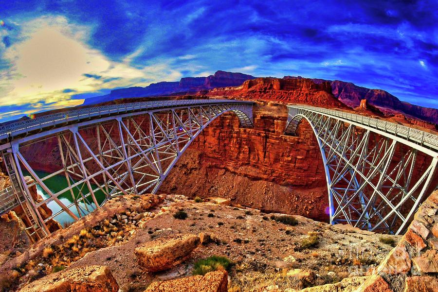 Navajo Bridge over the Colorado River Photograph by Hans Suess - Fine ...