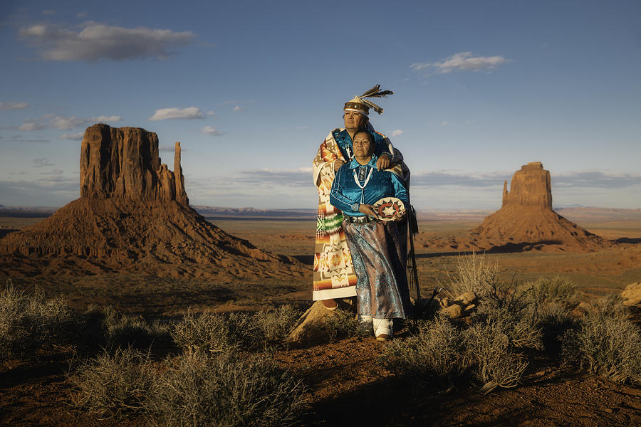 Navajo Couple in Monument Valley Photograph by RichVintage Navajo Couple in Monument Valley Photograph by RichVintage