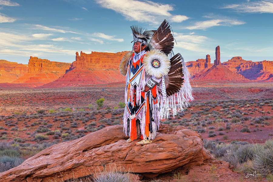 Navajo Fancy Dancer at Valley Of The Gods - 2 Photograph by Dan Norris