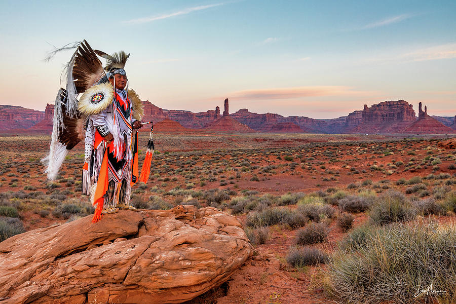 Navajo Fancy Dancer at Valley Of The Gods - 6 Photograph by Dan Norris