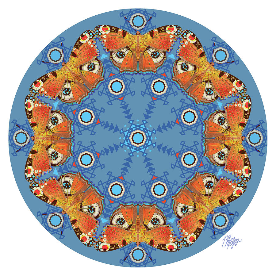 Navajo Peacock Butterfly Mandala Digital Art by Tim Phelps - Fine Art ...