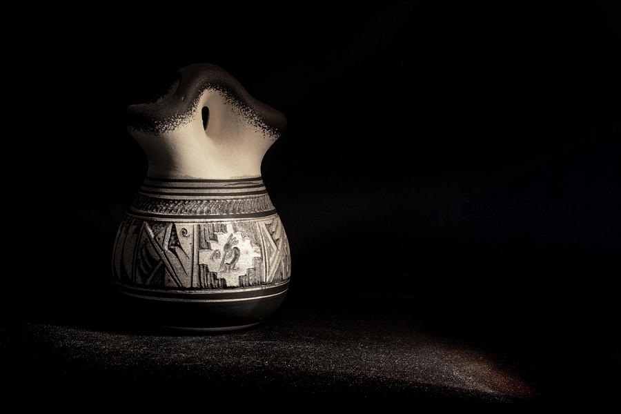 Navajo Wedding Vase - Out of the Darkness Photograph by Ira Marcus