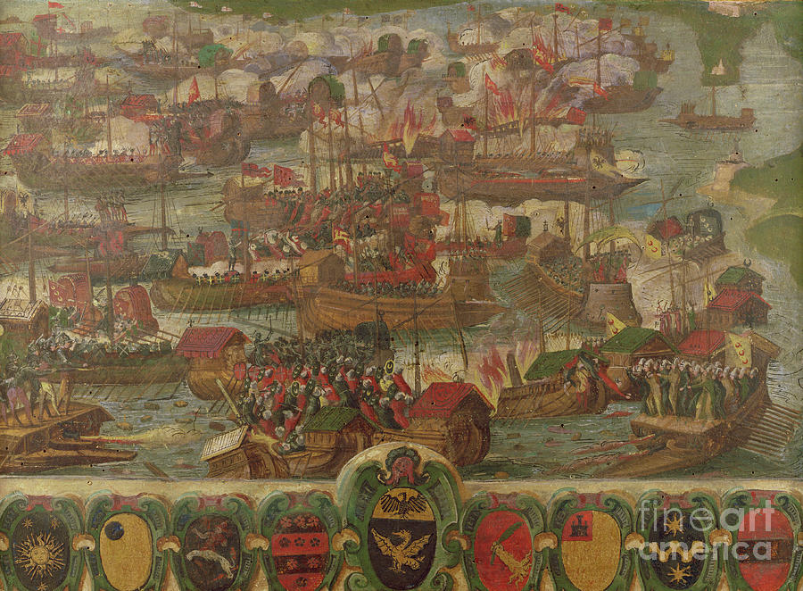 Naval Battle Of Lepanto, 1571 Painting by Italian School