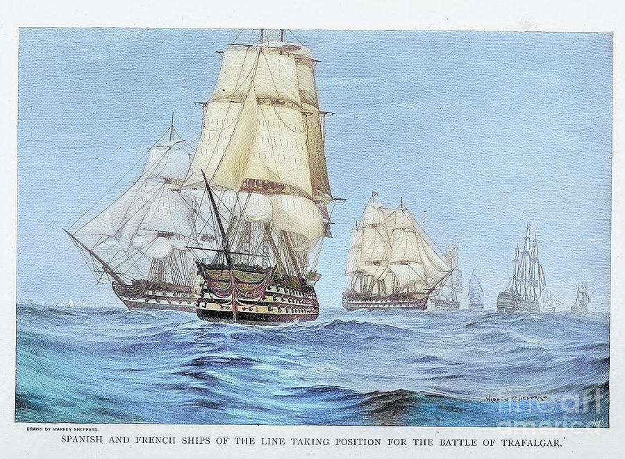 Naval Battle of Trafalgar v2 Photograph by Historic illustrations