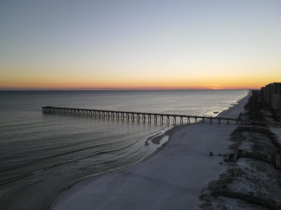 Navarre Beach Pier Sunset Photograph by Erich Kirchubel - Fine Art America