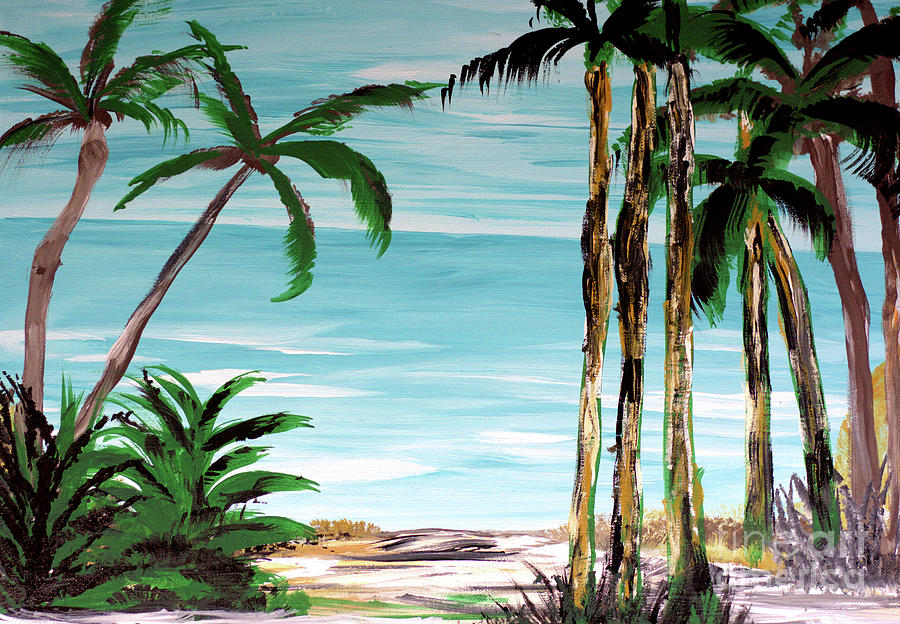 Navarre Palms Painting by James and Donna Daugherty Navarre Palms Painting by James and Donna Daugherty