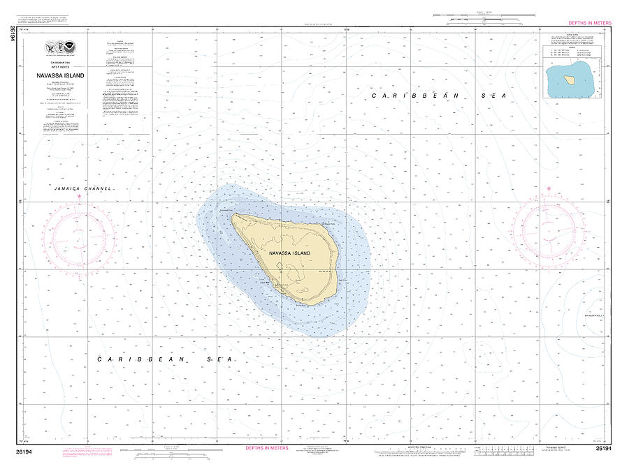 Navassa Island Puerto Rico, Noaa Chart 25694 Digital Art by Nautical ...