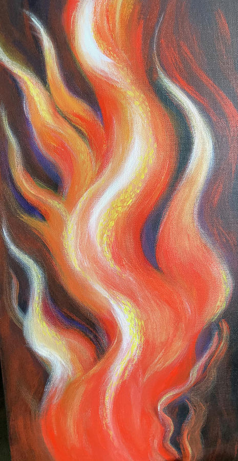 Navel Chakra Fire in the Belly Painting by Holly Stone