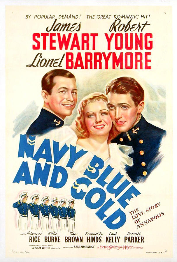 Navy Blue And Gold - 1937 Digital Art By Original Movie Poster - Fine 