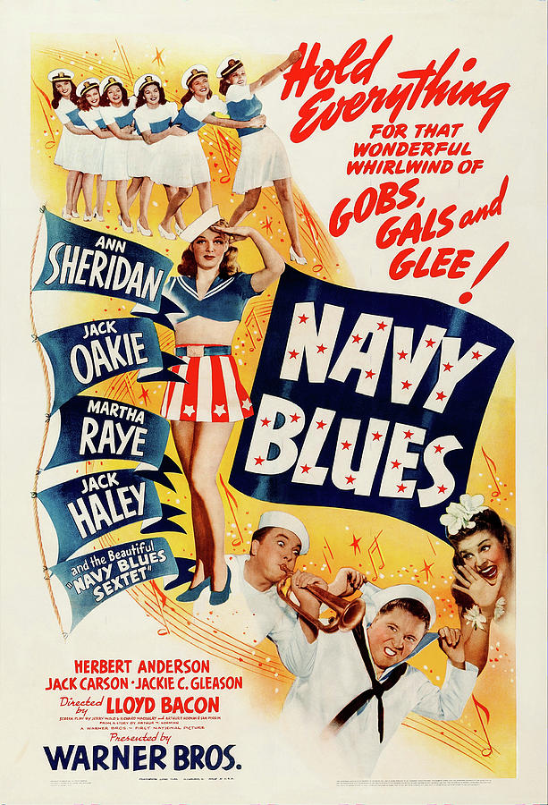 Ann Sheridan Mixed Media - Navy Blues, with Ann Sheridan and Jack Oakie, 1941 by Movie World Posters