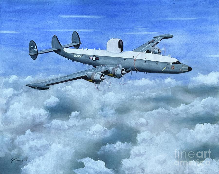 NAVY C-121 Hurricane Hunter Painting by Joseph Burger