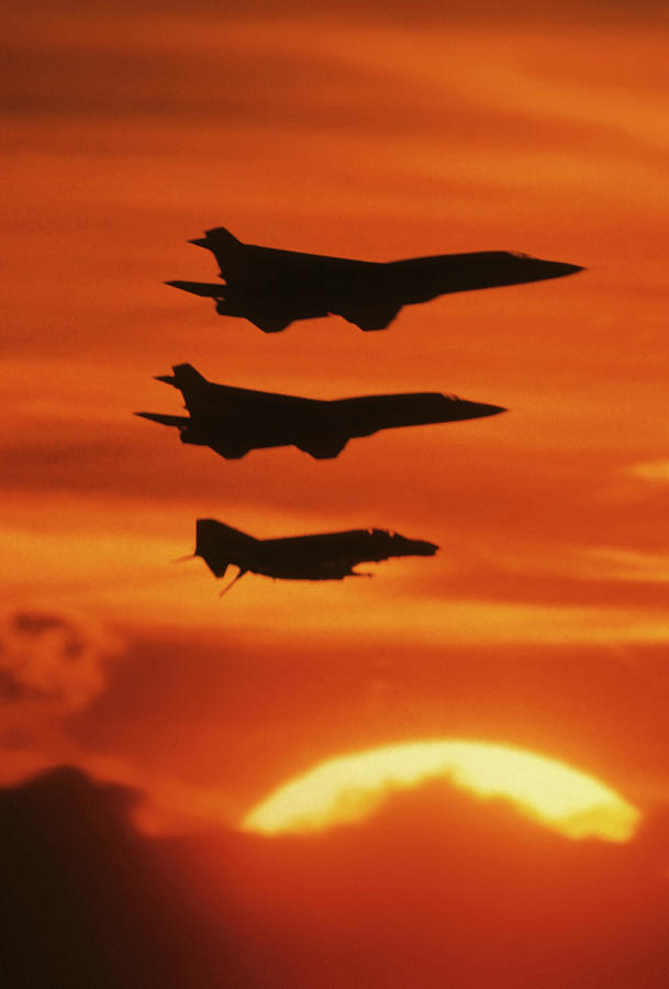 Navy Jets in the Sun Mixed Media by Erik Simonsen