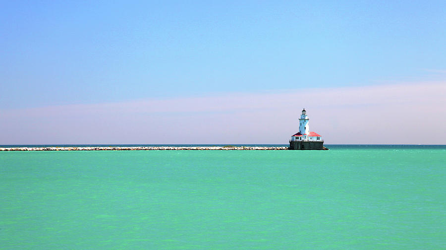 Navy Pier Lighthouse Lake Michigan Photograph by Patrick Malon