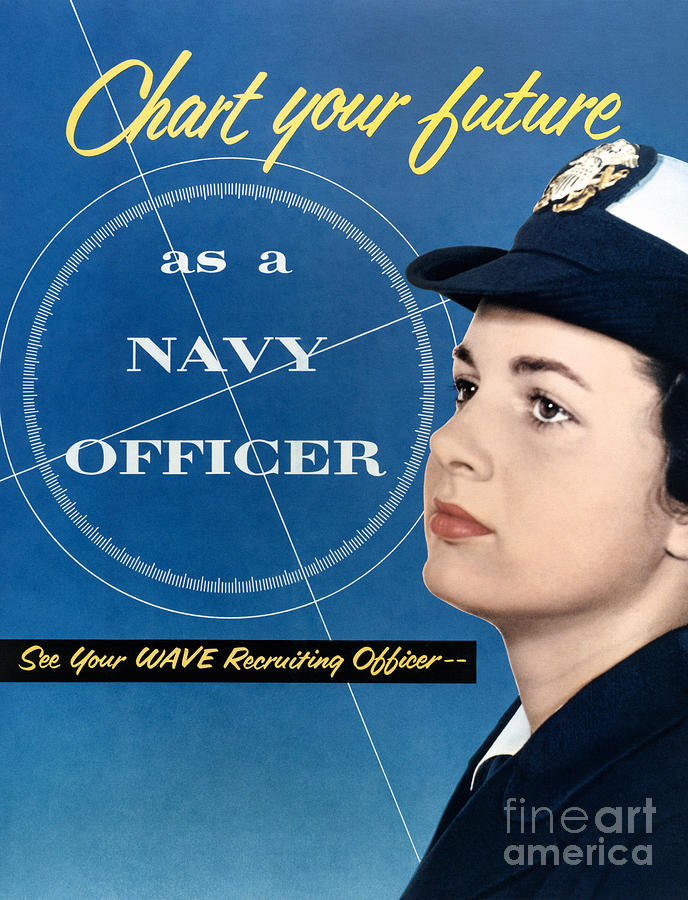 Navy Poster - Chart Your Future as a Navy Officer Drawing by Granger