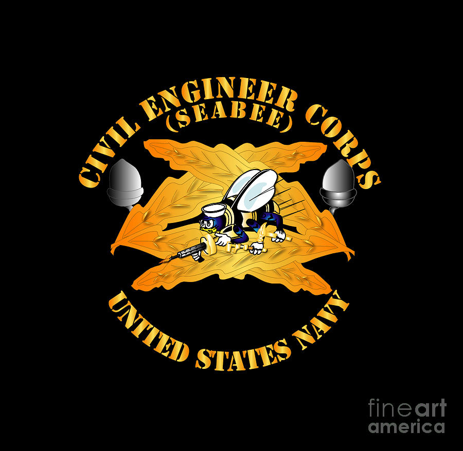 Navy Seabee Civil Engineer Corps Digital Art By Tom Adkins Fine Art America