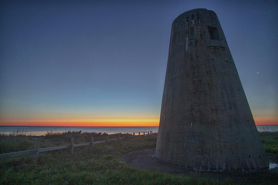 Navy Tower at Sunrise Cedar Island North Carolina Photograph by Bob Decker