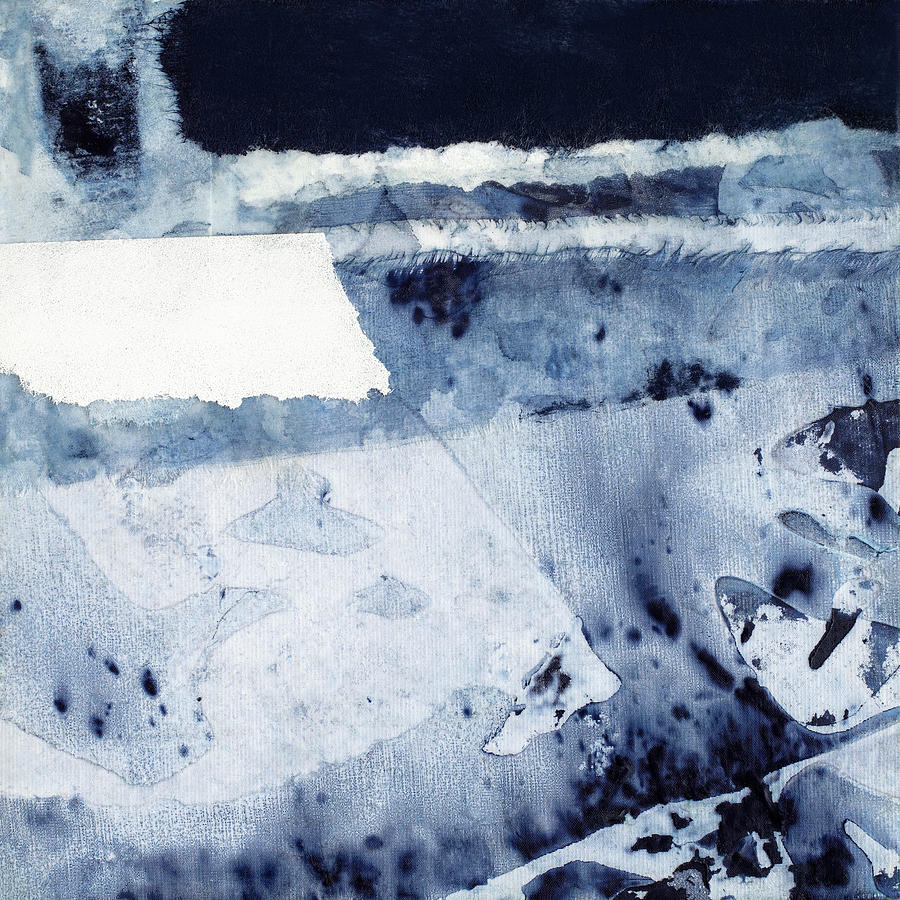 Navy White Abstract Mixed Media by Ela Szczepaniak Fine Art America