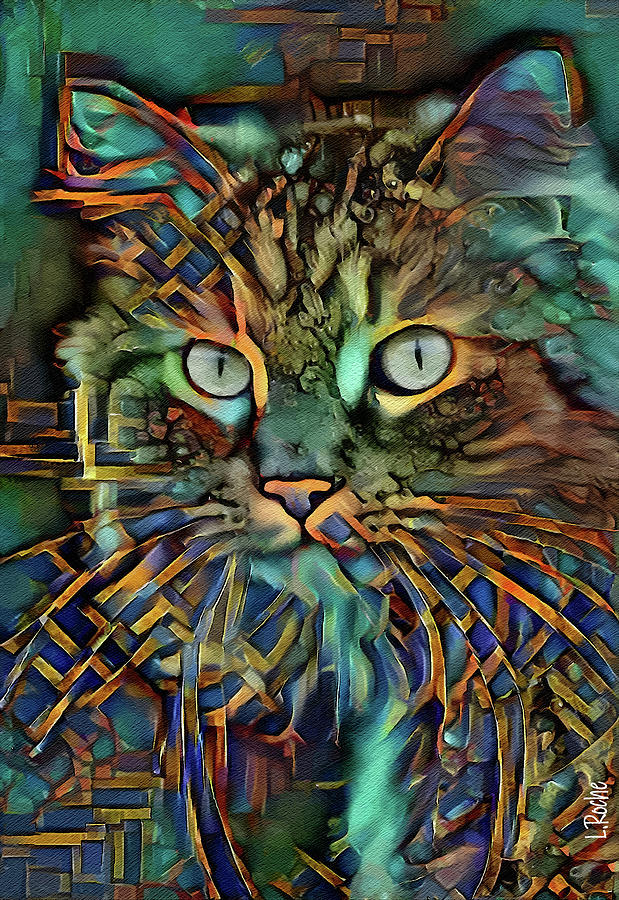 Nayar, cat Mixed Media by Lea Roche - Fine Art America