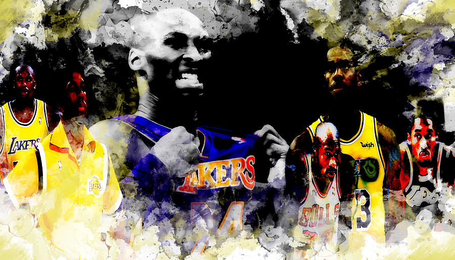 Top 5 Best NBA Players Mixed Media by Brian Reaves