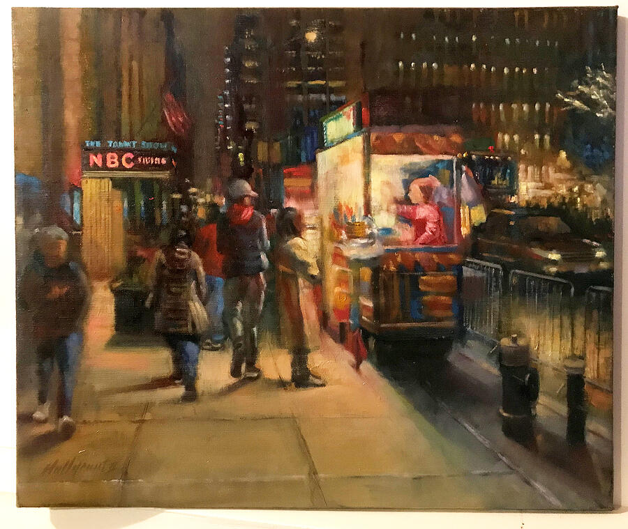 Cityscape Painting - NBC The Tonight Show by Hall Groat II