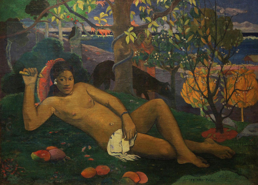 Ne Arii Vahine The Queen the Kings Wife Painting by Paul Gauguin