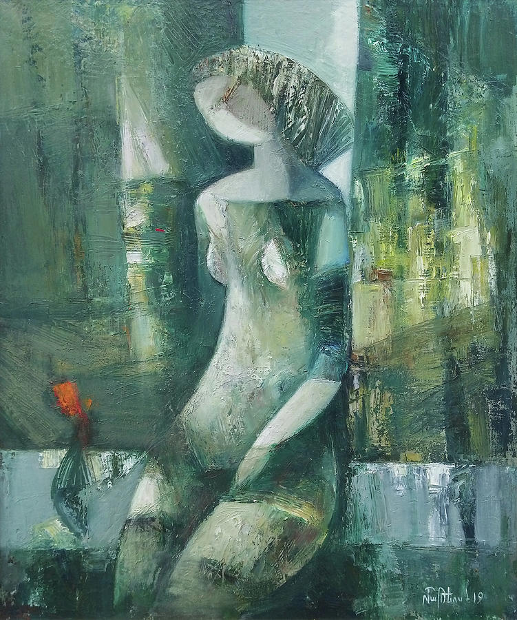 Abstract Painting - Near The Curtain by Mateos Sargsyan Abstract Painting - Near The Curtain by Mateos Sargsyan