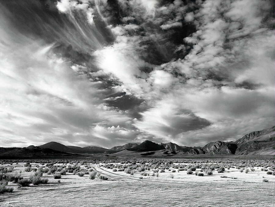 Near the Intersection of God and the Eastern Sierras BW Photograph by Joe Schofield