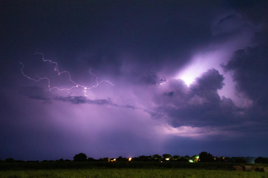 Nebraska August Lightning 037 Photograph by Dale Kaminski