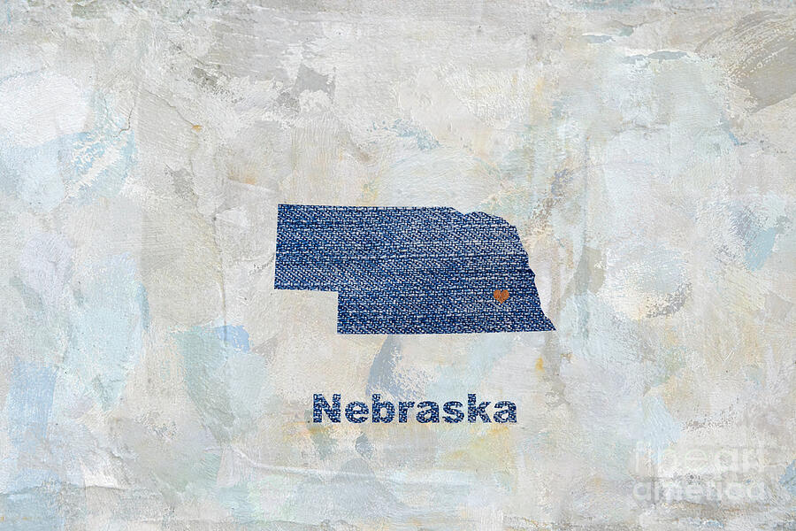 Omaha Digital Art - Nebraska Denim by Elisabeth Lucas Omaha Digital Art - Nebraska Denim by Elisabeth Lucas