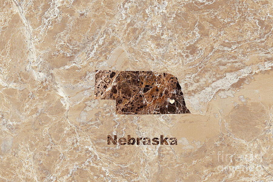 Omaha Digital Art - Nebraska Marble by Elisabeth Lucas Omaha Digital Art - Nebraska Marble by Elisabeth Lucas