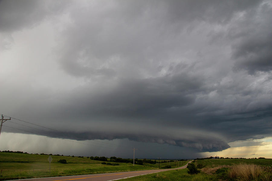 Nebraska Shelf Cloud Madness 002 Photograph by Dale Kaminski