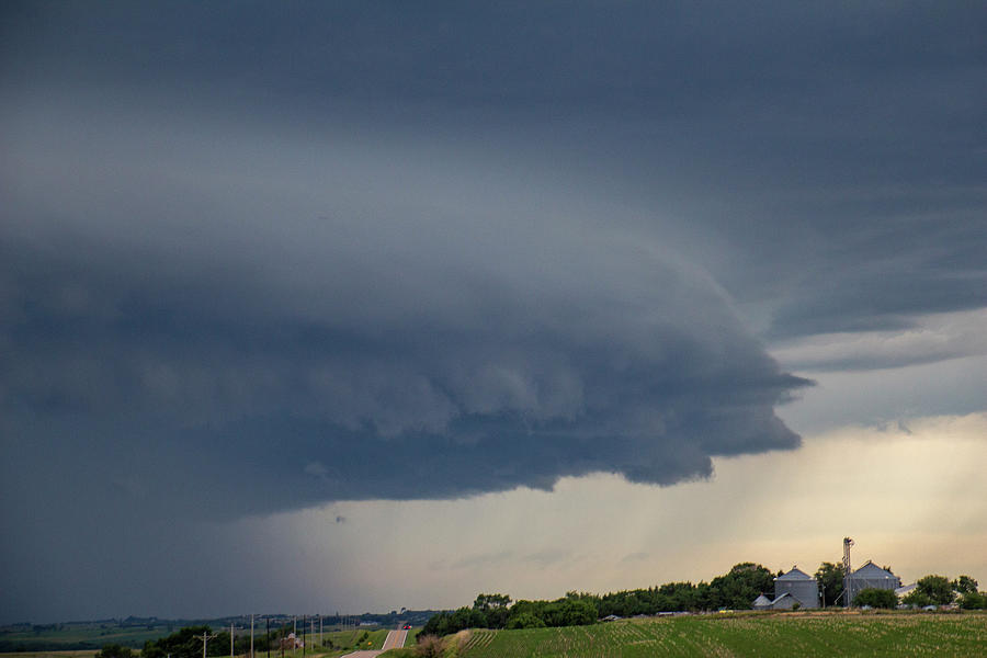 Nebraska Shelf Cloud Madness 003 Photograph by Dale Kaminski