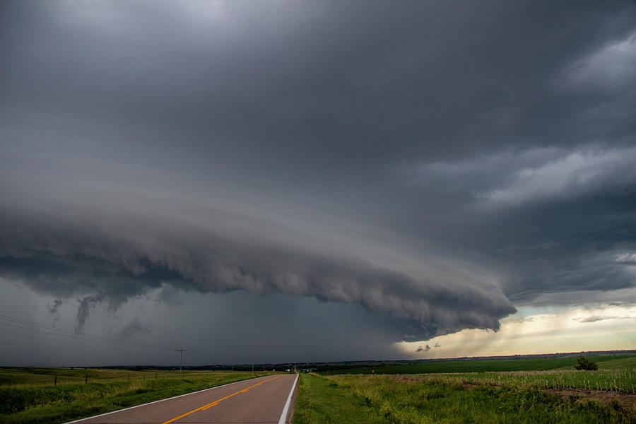 Nebraska Shelf Cloud Madness 005 Photograph by Dale Kaminski