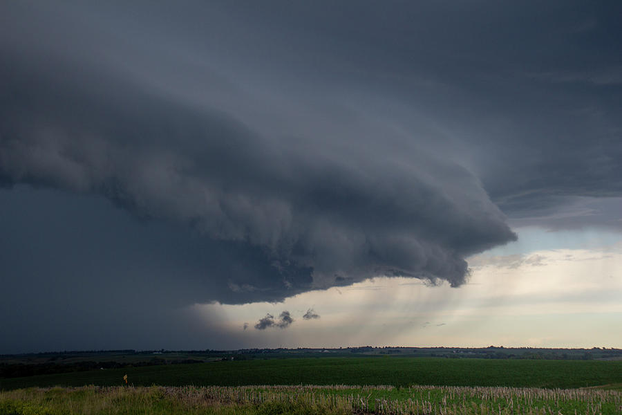Nebraska Shelf Cloud Madness 006 Photograph by Dale Kaminski