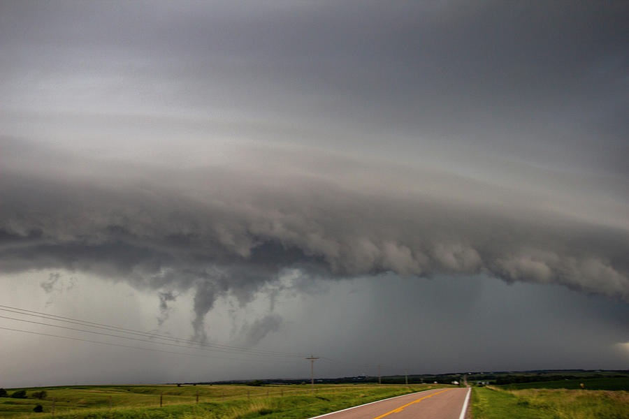 Nebraska Shelf Cloud Madness 007 Photograph by Dale Kaminski