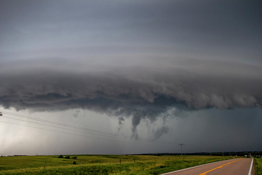 Nebraska Shelf Cloud Madness 008 Photograph by Dale Kaminski