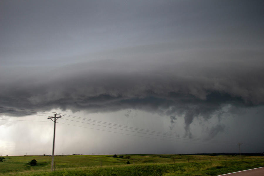 Nebraska Shelf Cloud Madness 009 Photograph by Dale Kaminski
