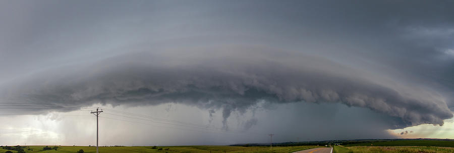 Nebraska Shelf Cloud Madness 012 Photograph by Dale Kaminski