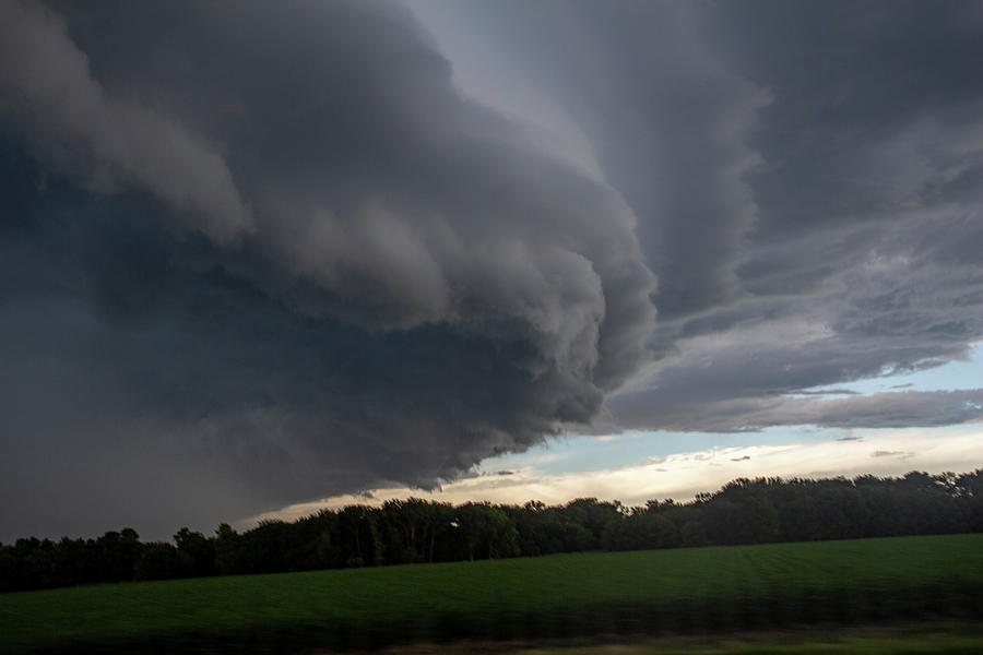 Nebraska Shelf Cloud Madness 014 Photograph by Dale Kaminski