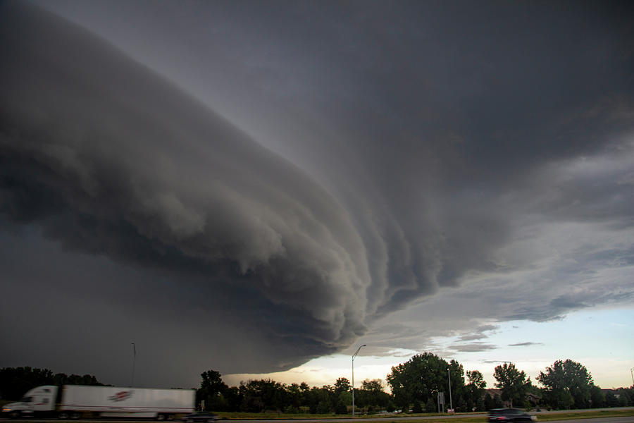 Nebraska Shelf Cloud Madness 015 Photograph by Dale Kaminski