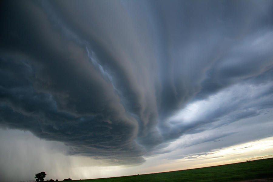 Nebraska Shelf Cloud Madness 018 Photograph by Dale Kaminski