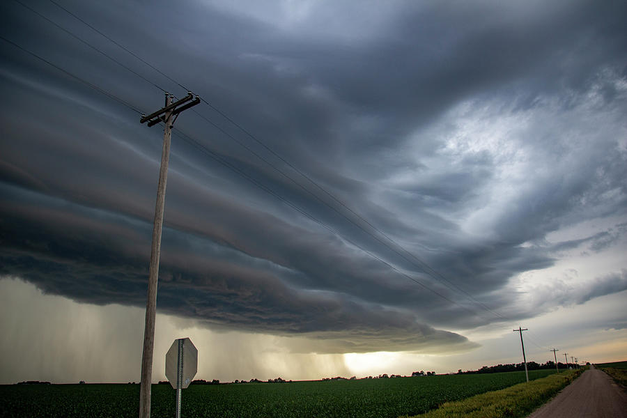 Nebraska Shelf Cloud Madness 019 Photograph by Dale Kaminski