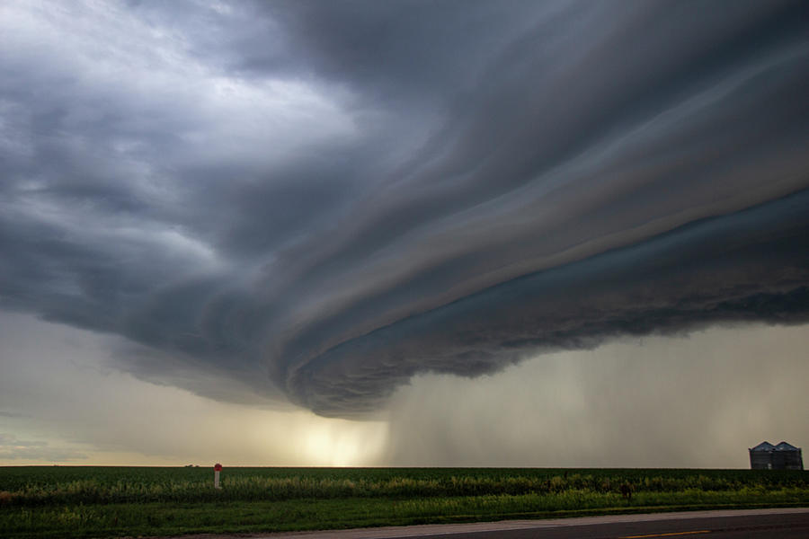 Nebraska Shelf Cloud Madness 020 Photograph by Dale Kaminski