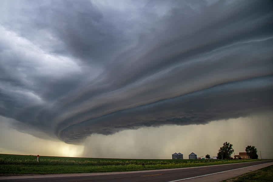Nebraska Shelf Cloud Madness 021 Photograph by Dale Kaminski