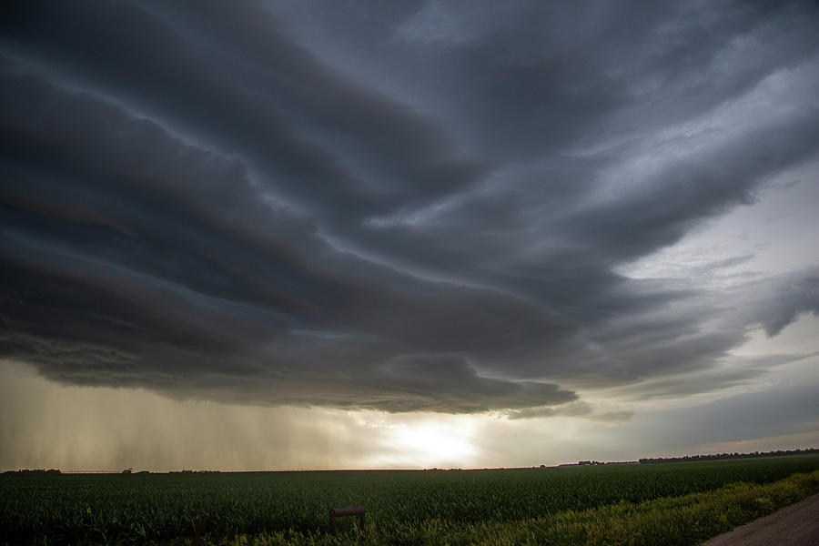 Nebraska Shelf Cloud Madness 023 Photograph by Dale Kaminski