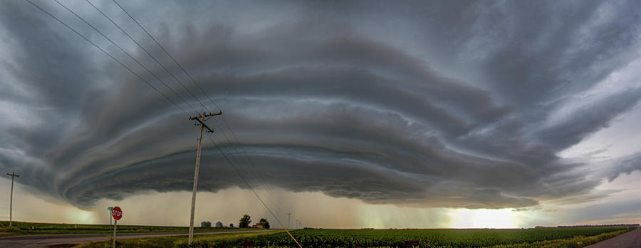 Nebraska Shelf Cloud Madness 024 Photograph by Dale Kaminski