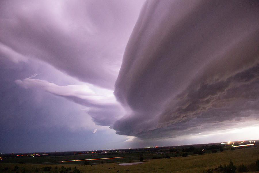Nebraska Shelf Cloud with Lightning 003 Photograph by Dale Kaminski
