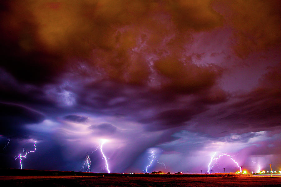 Nebraska Thunderstorm and Lightning 001 Photograph by Dale Kaminski